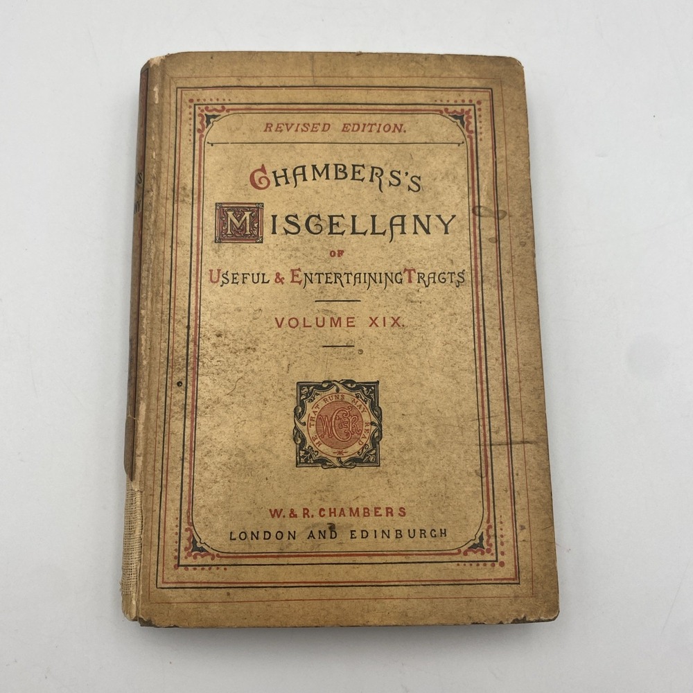Antique Chambers's Miscellany of Instructive & Entertaining Tracts Vol XIX 1872